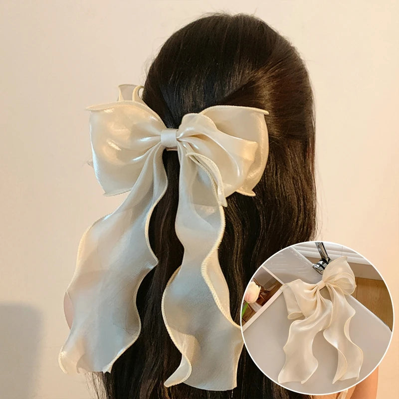 Chiffon Bow Hair Clips