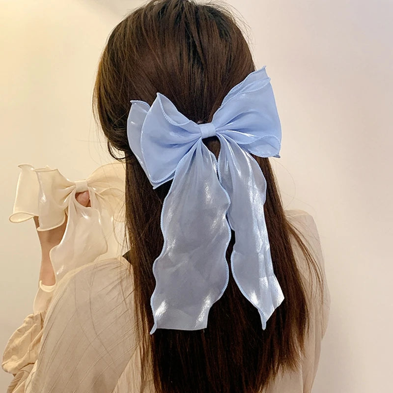 Chiffon Bow Hair Clips