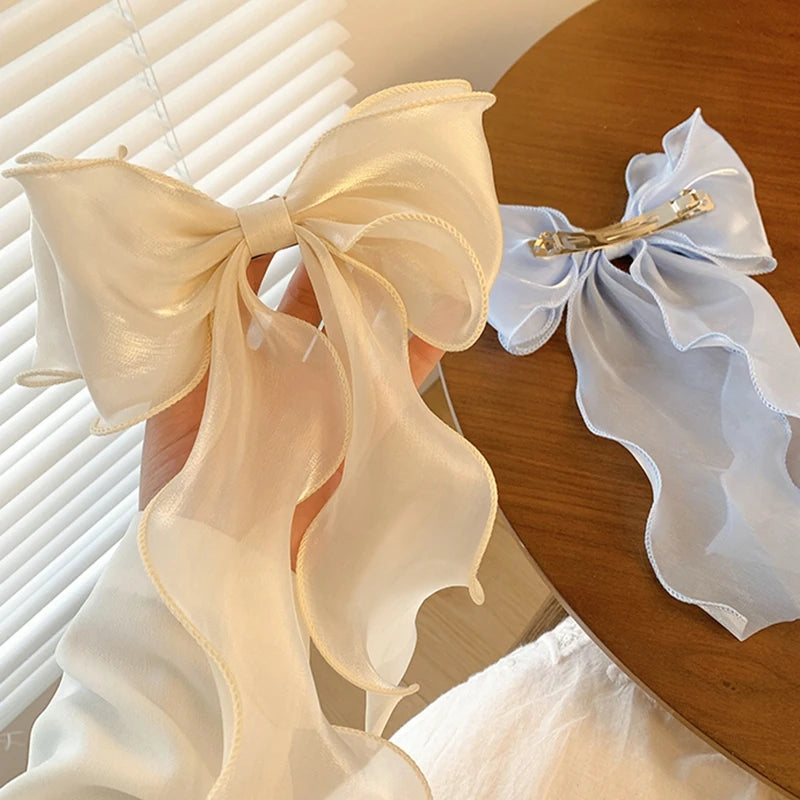 Chiffon Bow Hair Clips